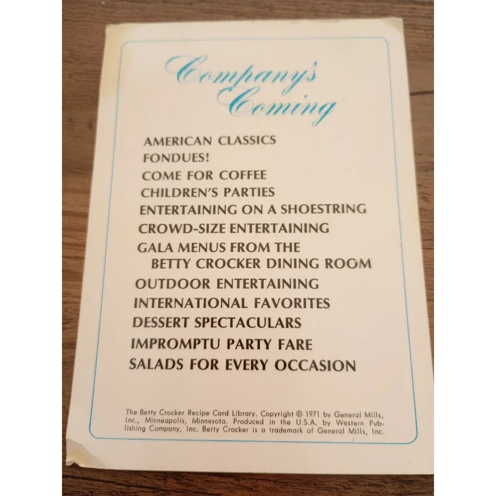 VTG 1971 Mid Century Betty Crocker Recipe Card Library (Complete) EUC